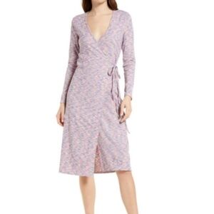 Lisa Says Gah dress Lucille Long Sleeve Wrap style Berry Size Small